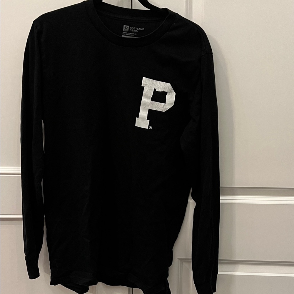 Portland Gear Athletic Black Long Sleeve with White P Logo